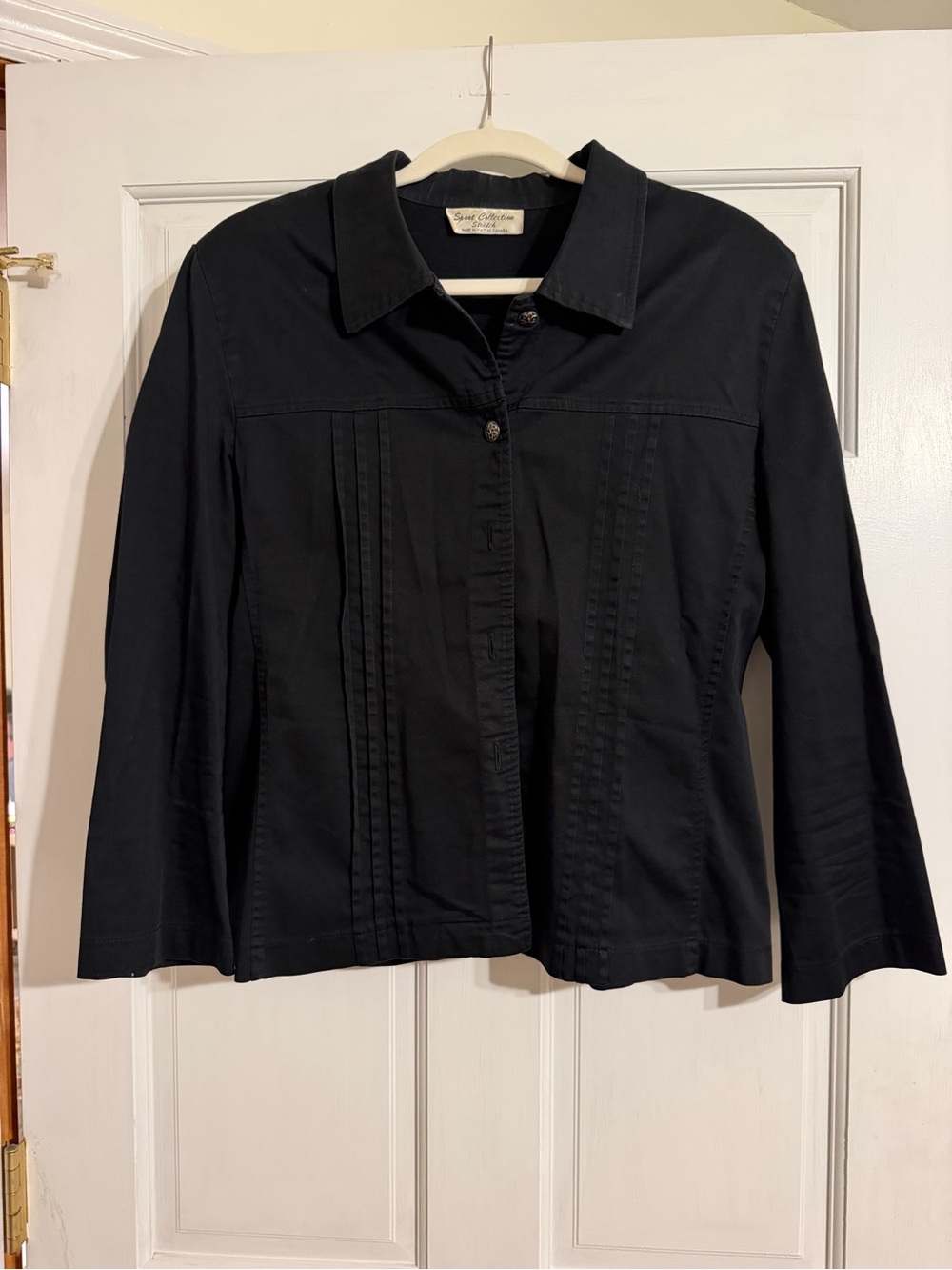 Report Collection Black Collared Button Down Shirt
